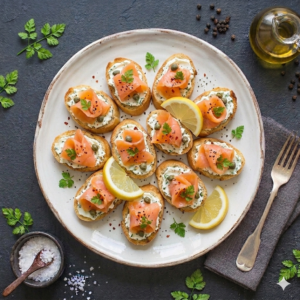 Crostini al salmone