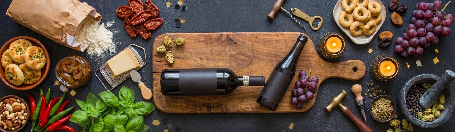 Selezione di vini e birre artigianali alla Pizzeria Trattoria King a Borgo San Giovanni (LO)